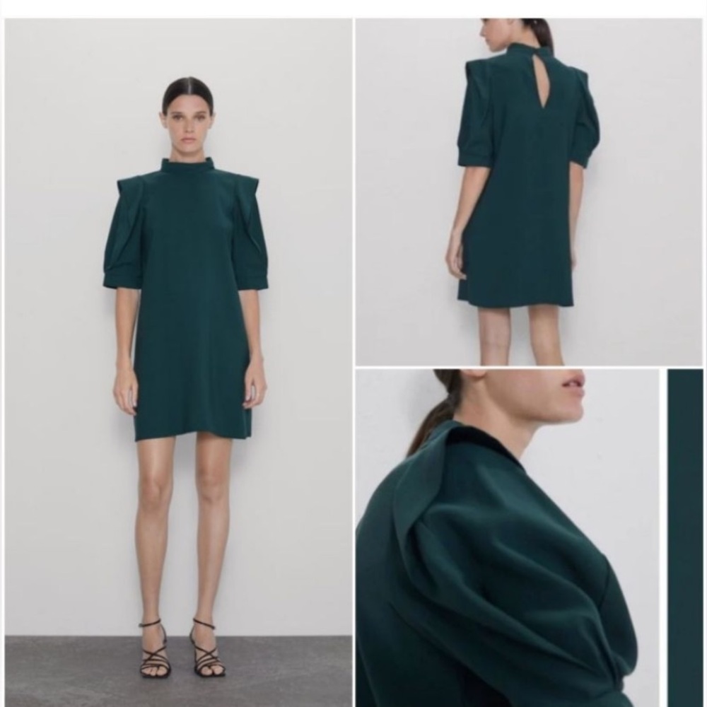 ZARA DRESS WITH VOLUMINOUS SLEEVES